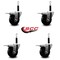Service Caster 3.5'' Phenolic Swivel 3/4'' Expanding Stem Caster Set Total Lock Brake, 4PK SCC-EXTTL20S3514-PHS-34-4 - alternate 2